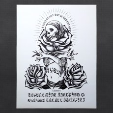 Photo1: TRIBAL / ROSE SLEEVE POSTER | Artwork by USUGROW (1)