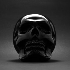 Photo1: USUGROW / HASADHU SHINGON SKULL SOFT VINYL SCULPTURE IN BLACK (1)