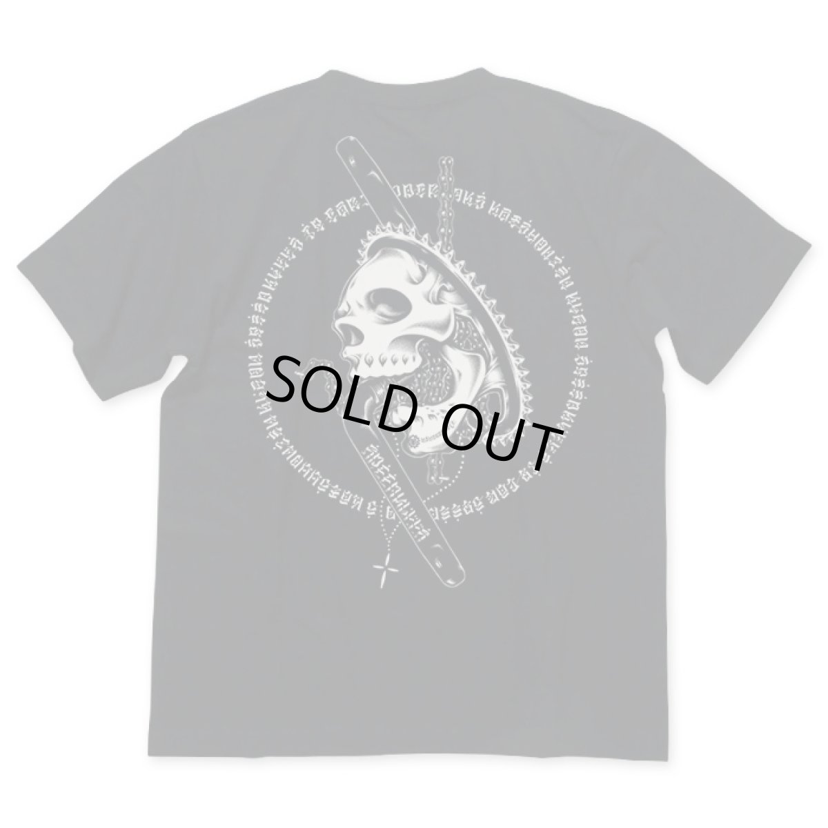 Photo1: USUGROW / SKS SKULL BLACK TEE (1)