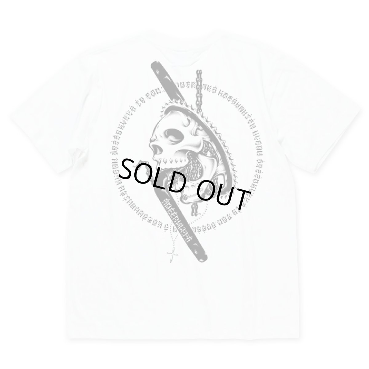 Photo1: USUGROW / SKS SKULL WHITE TEE (1)
