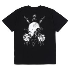 Photo1: USUGROW / BEAUTIFUL THORNS BLACK TEE (1)