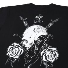 Photo3: USUGROW / BEAUTIFUL THORNS BLACK TEE (3)